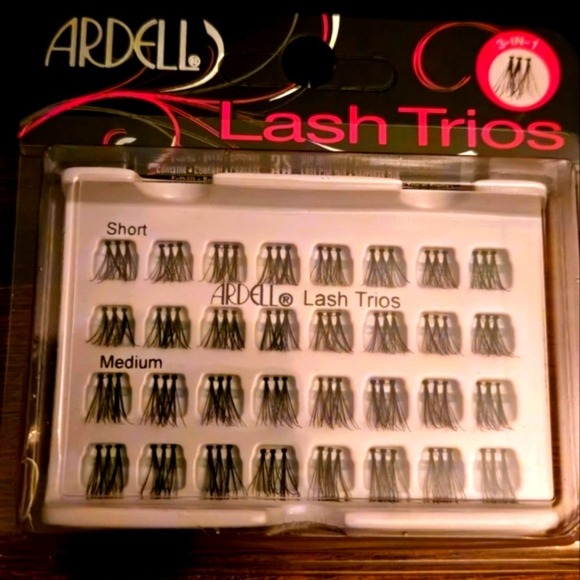 Ardell Lash Trios Individual False Eyelashes 32 Count Black Short Medium 3-in-1 - Picture 2 of 3